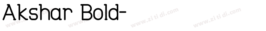 Akshar Bold字体转换